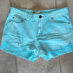 Free people blue denim shorts